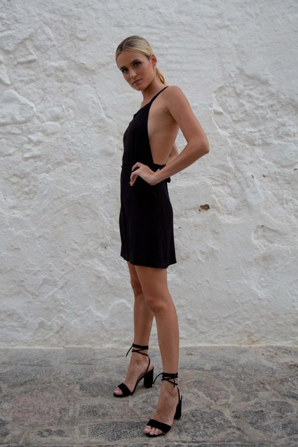 Hold Me Tight Cross Back Straps Mini Dress